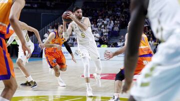 Rudy Fern&aacute;ndez, durante el partido de la Liga ACB que ha enfrentado al Real Madrid y al Valencia Basket