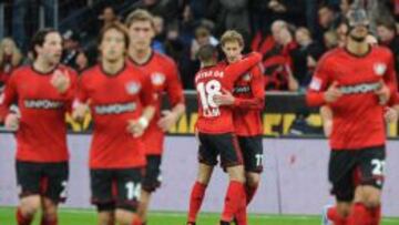 Celebración del gol de Sidney Sam.