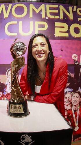  Jennifer Hermoso of Spain FIFA World Cup Champion during the press conference prior to the 2023 Hall of Fame Investiture Ceremony, in the Hall of Fame, on October 10, 2023.

<br><br>

Jennifer Hermoso de Espana Campeona de la Copa Mundial de la FIFA 2023 durante la conferencia de prensa previo a la Ceremonia de Investidura Salon de la Fama 2023, en en Salon de la Fama, el 10 d eOctubre de 2023.