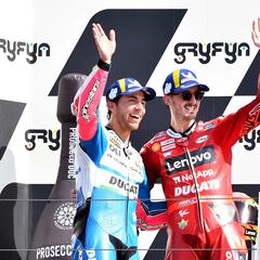 Bastianini midió para no acabar en el suelo con Bagnaia al final