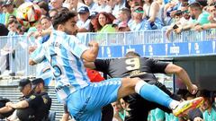 Juande, en un partido con el Málaga.