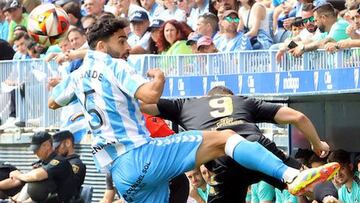 Juande, en un partido con el Málaga.