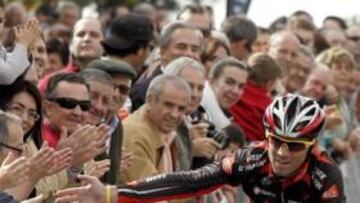 <b>RECLAMO. </b>Valverde, ovacionado en el Critérium de Alcobendas.