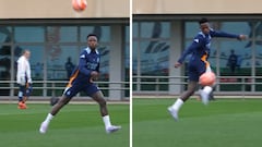 Vinicius scores insane heel goal in Real Madrid training