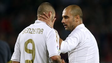 Benzema y Guardiola.