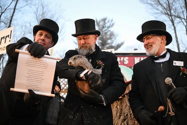 Día de la Marmota: Phil sale de su madriguera cumpliendo la tradición y predice cuánto durará el invierno 