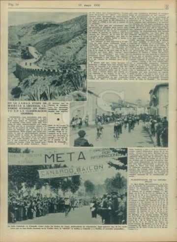 Recorrido por las mejores im¨¢genes de la I Vuelta a Espa?a a trav¨¦s de la edici¨®n de AS Semanal de 1935.