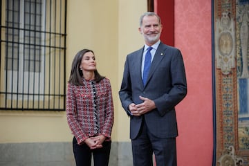 El Rey Felipe VI y Letizia presiden la reunión anual con los miembros de los Patronatos de la Fundación Princesa de Asturias, en el Palacio Real de El Pardo, a 13 de junio de 2024, en Madrid (España).
