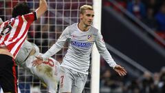 Griezmann celebra un gol en el Athletic-Atl&eacute;tico de la 2014-15