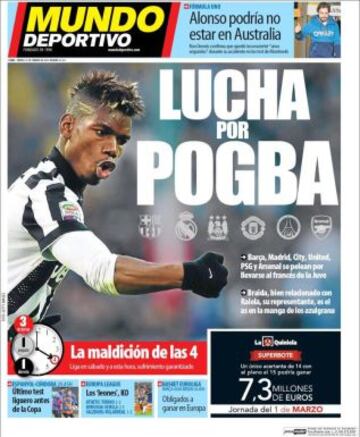 Portadas de la prensa deportiva