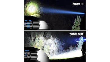 Linterna led potente con zoom