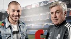 Complicidad. Benzema recibe el premio de Ancelotti.
