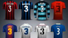 Los 16 legendarios futbolistas con el dorsal '3'; ¿Cuál es tu favorito?