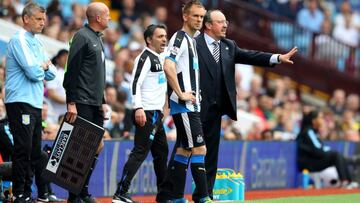 Benítez, durante el partido.