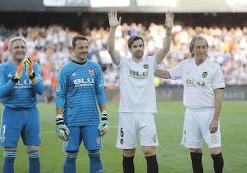 Santi Cañizares, César, Albelda y Arias. 










