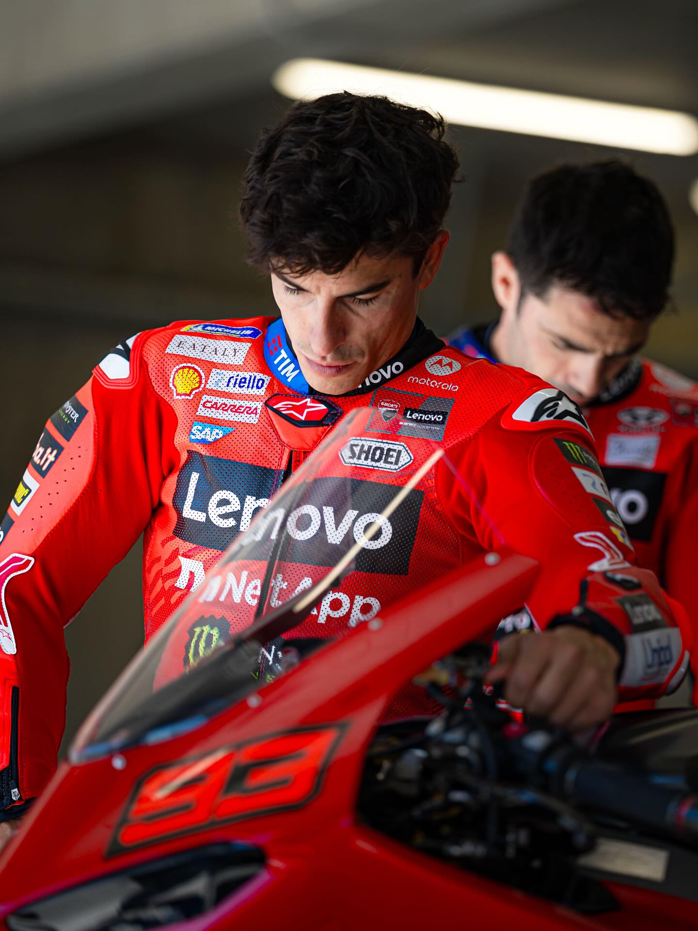 Marc Márquez con la Ducati, preparando el GP de Hungría de MotoGP.