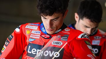 Marc Márquez con la Ducati, preparando el GP de Hungría de MotoGP.
