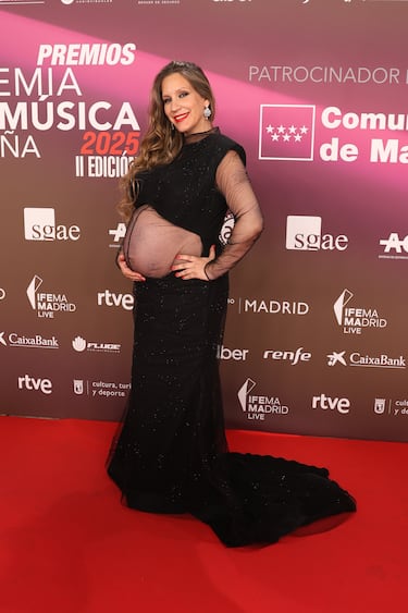 María Toledo en la alfombra roja de los Premios de la Academia de la Música de España.