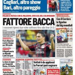 La prensa italiana se rinde ante el primer doblete de Carlos Bacca