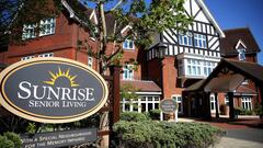 BAGSHOT, ENGLAND - APRIL 14:  The Sunrise senior living care home is pictured on April 14, 2020 in Bagshot, England. The latest figures from the UK government&#039;s Office for National Statistics showed that, up to April 3rd, 406 deaths related to corona