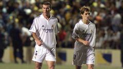 Savio, con Zidane, durante la etapa de ambos en el Real Madrid.