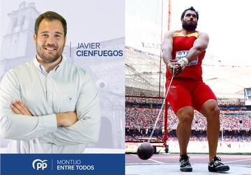 Javier Cienfuegos (lanzamiento de martillo ), número 1 en la lista del PP por Montijo