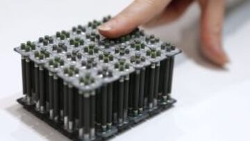 Una unidad de células de combustible microtubulares para uso móvil que genera 200 vatios de electricidad.