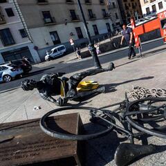 Aparece destrozada la estatua de Bahamontes en Toledo
