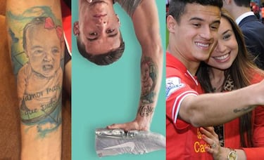 La vida de Coutinho, en el mapa de todos sus tatuajes