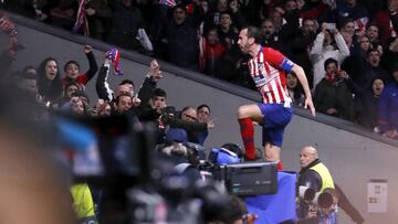 Godín, tras marcar ante la Juventus.