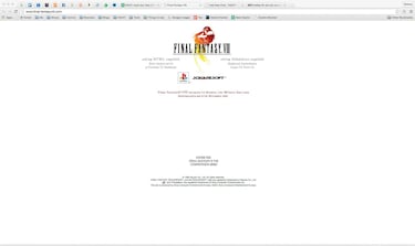 Nostalgia con la web noventera de Final Fantasy VIII