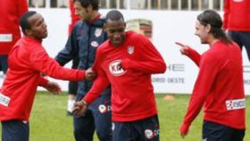 <b>ATLÉTICO DE MADRID </b>Perea, en un entrenamiento.