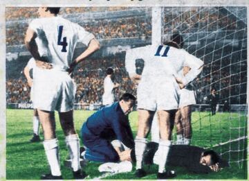 TEMPORADA 65/66 REAL MADRID - INTER LESION DE BETANCORT EN EL MINUTO 34