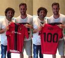 Rudy, Ivan Campo y la camiseta del centenario del Mallorca