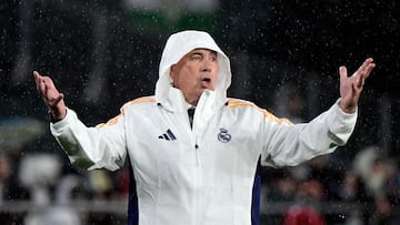 Carlo Ancelotti durante el Betis-Real Madrid del sábado.
