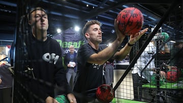 Barja durante el evento del patrocinador principal, Kosner.