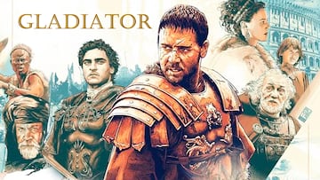 Los protagonistas de 'Gladiator' (2000) de Ridley Scott con Russell Crowe y Joaquin Phoenix