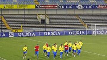 <b>UN TRIUNFO. </b>Los jugadores del Villarreal son conscientes de que una victoria ante el Brujas volvería a dar confianza a una plantilla que acabó dolida tras la derrota en el Alfonso Pérez.