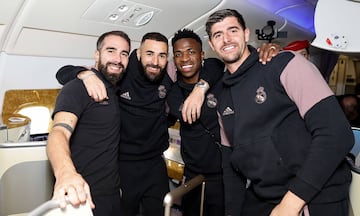 Carvajal, Benzema, Vinicius y Courtois.