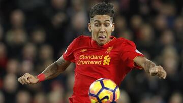 Firmino con el Liverpool. 