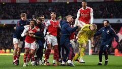 Las victorias de último minuto que ha obtenido el Arsenal esta temporada en Premier League