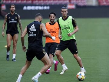 Gareth Bale in training yesterday