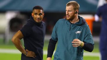 Wentz lidera la liga en intercepciones (15) y en capturas recibidas (46) en medio de su peor temporada en pases completos (58.1%) y yardas por encuentro (231).