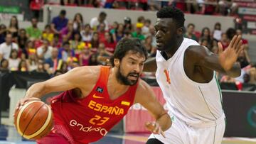 Sergio Llull, ante Costa de Marfil.