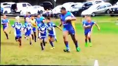 El 'gigante' de 7 años que arrasa al resto de niños: ¡qué barbaridad!