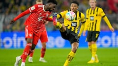 Bayern Munich left-back Alphonso Davies sustained a kick to the head and had to be replaced in the 2-2 draw against Borussia Dortmund.