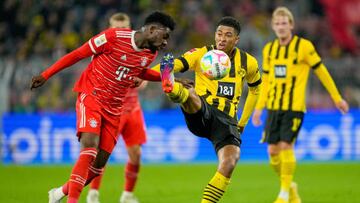 Bayern Munich left-back Alphonso Davies sustained a kick to the head and had to be replaced in the 2-2 draw against Borussia Dortmund.