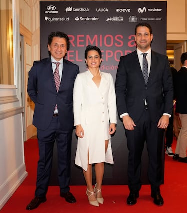 José Félix Díaz; Director Editoral de AS, María Pérez; deportista olímpica que compite en atletismo y Aloysio Araujo; Director General de Deportes de Prisa Media.







