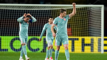 Sorloth celebra el gol del Atlético ante el Barcelona.