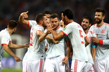 2-3. Nacho Fernández celebró el tercer gol.